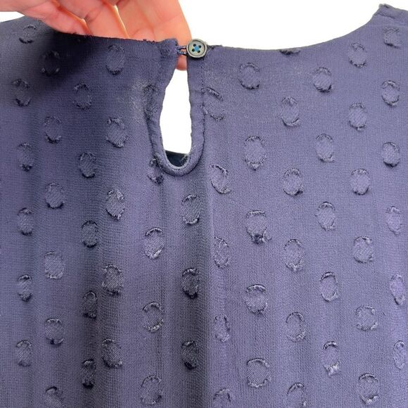 Boden Navy Swiss Dot Peplum Top size 14 - Picture 7 of 14